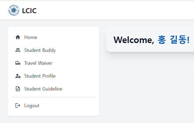 Login and dashboard